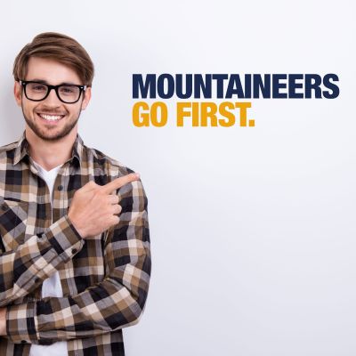 College Wall Decals - College Team Logos - WVU Mountaineers Go First