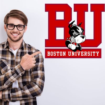 College Wall Decals - College Team Logos - Boston University Terriers