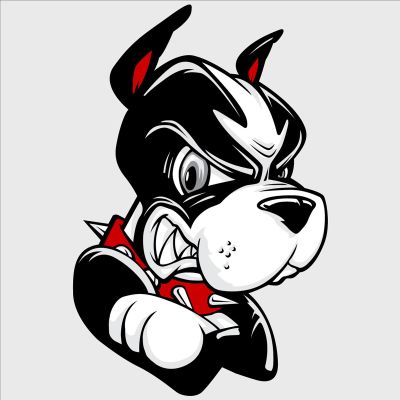 College Wall Decals - College Team Logos - Boston University - Rhett the Boston Terrier