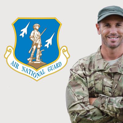 Military Wall Decals - Military Laptop Decal - Air National Guard