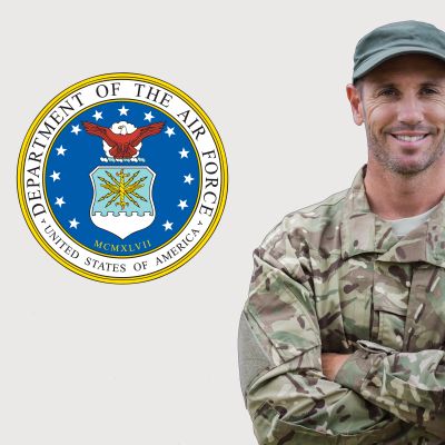 Military Wall Decals - Military Laptop Decal - Deparment of The Air Force