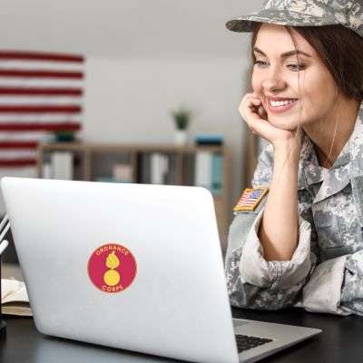 Military Wall Decals - Military Laptop Decal - Ordnance Corps