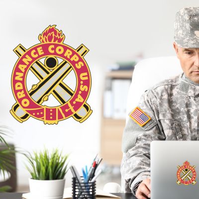 Military Wall Decals - Military Laptop Decal - Ordnance Corps USA