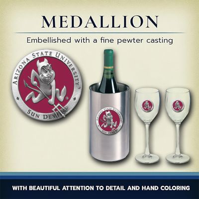 Arizona State-Sparky Logo - Wine Set Chest