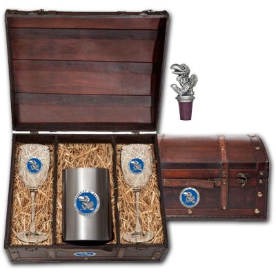 University of Kansas Jayhawks - Wine Set Chest