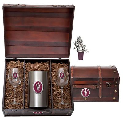 Arizona State-Pitchfork Logo - Wine Set Chest