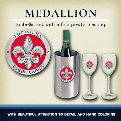 Louisiana Ragin' Cajuns - Wine Set Chest