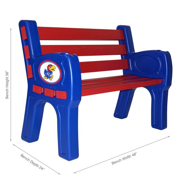 Kansas Jayhawks Park Bench