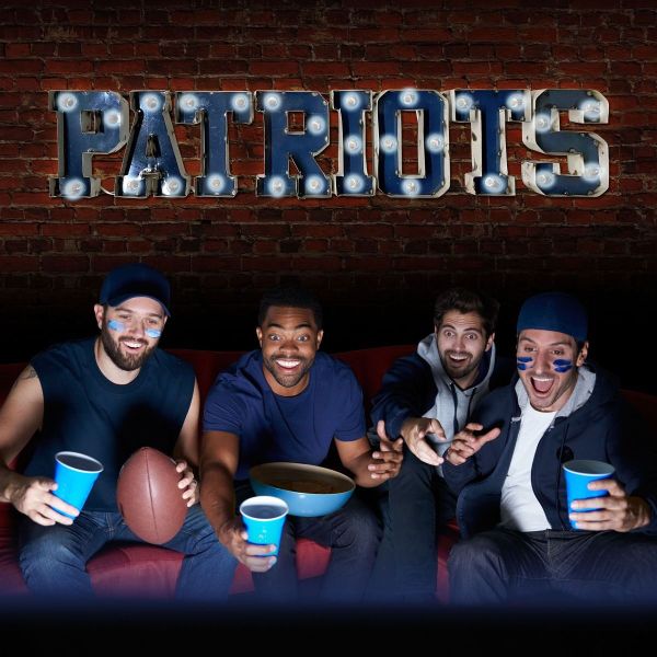 New England Patriots Recycled Metal Lighted Sign