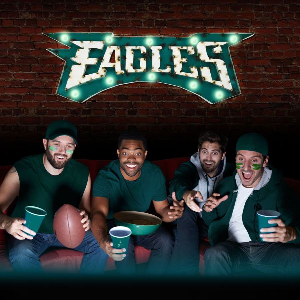 Philadelphia Eagles Recycled Metal Lighted Sign