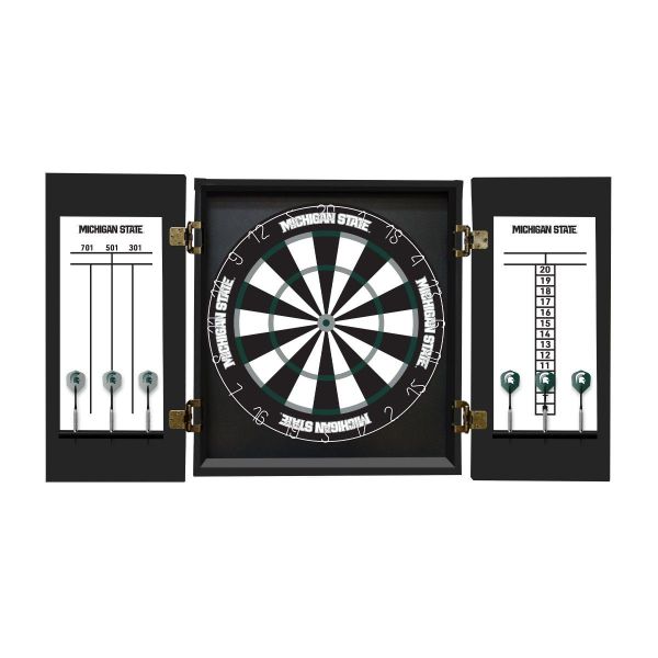 Michigan State Spartans Fans Choice Dart Cabinet Set