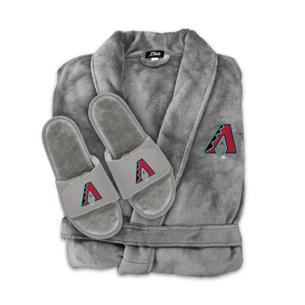 Arizona Diamondbacks Faux Fur Slide Sandals & Robe Bundle