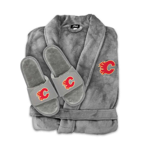 Calgary Flames Phantom Robe Slide Bundle - Grey