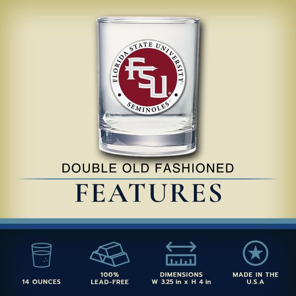 Florida State University Royal Decanter with 3D Topper
