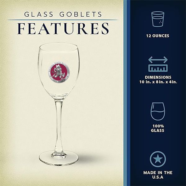 Arizona State-Sparky Logo - Wine Set Chest