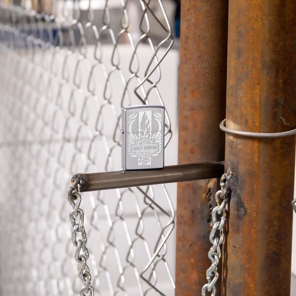 Harley-Davidson Lustre Etched Wings - Zippo Lighter