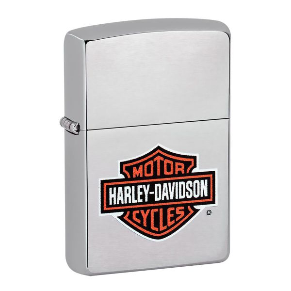 Harley-Davidson Brushed Chrome Logo - Zippo Lighter