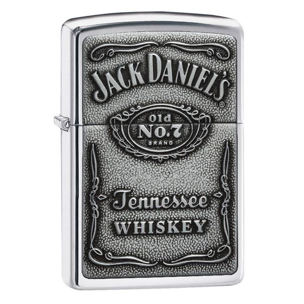 Jack Daniel's Classic Emblem High Polish Chrome Finish - Zippo Lighter