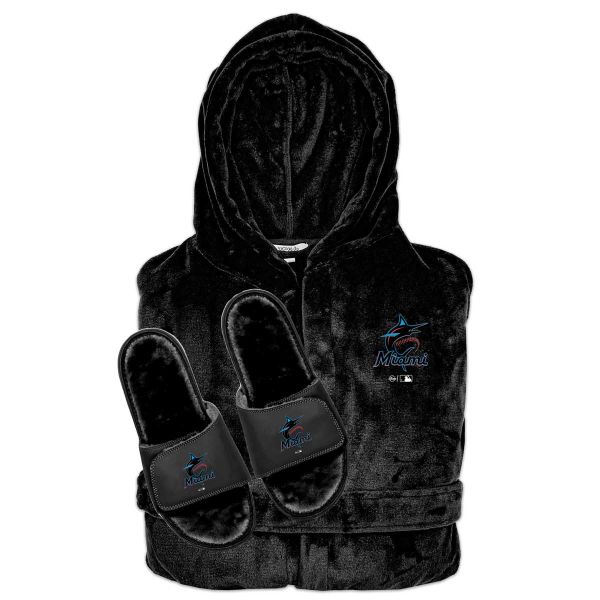 Miami Marlins Phantom Robe Slide Bundle - Black