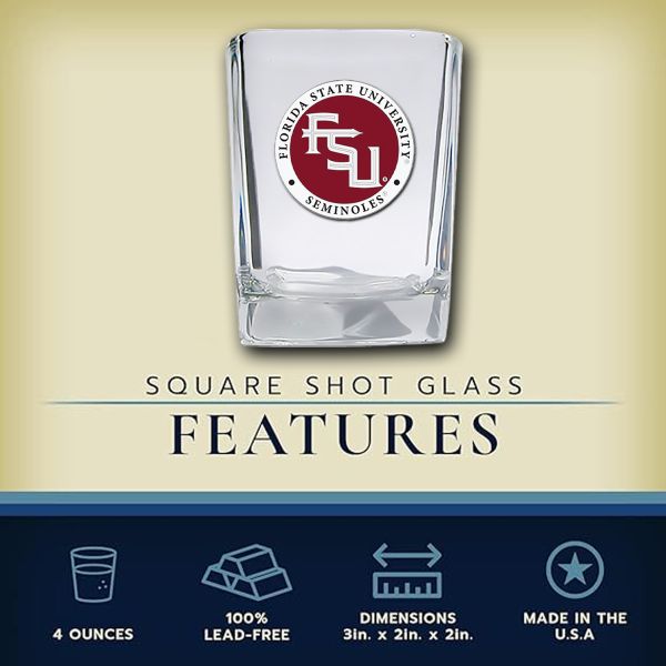 Florida State University - Square Shot Glass