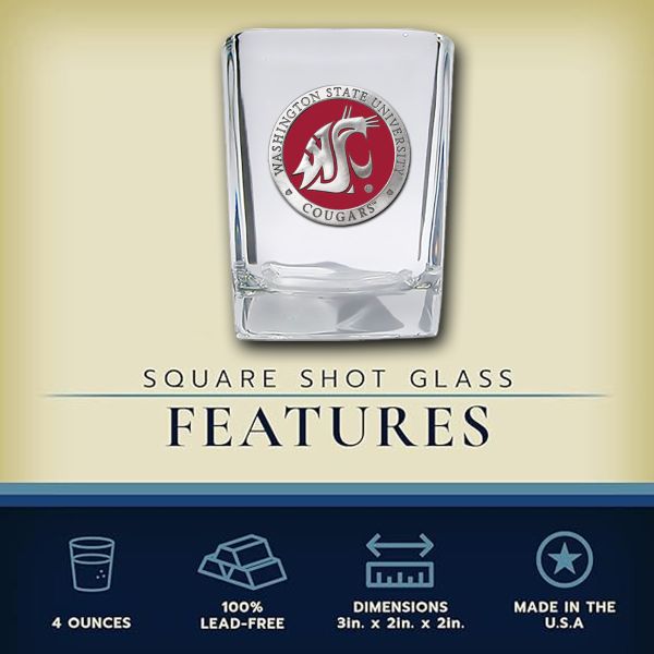 Washington State University Cougars - Square Shot Glass