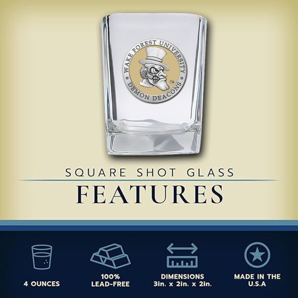 Wake Forest University Demon Deacons - Square Shot Glass