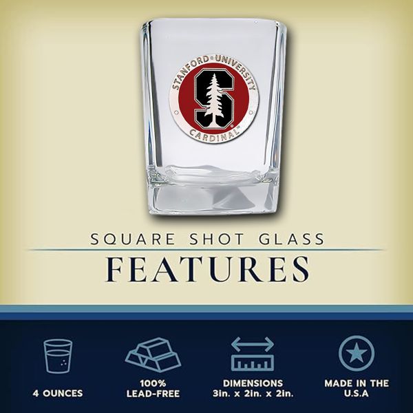 Stanford University Cardinal - Square Shot Glass