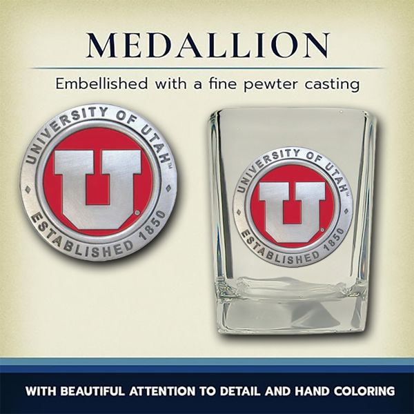 University of Utah - Square Shot Glass