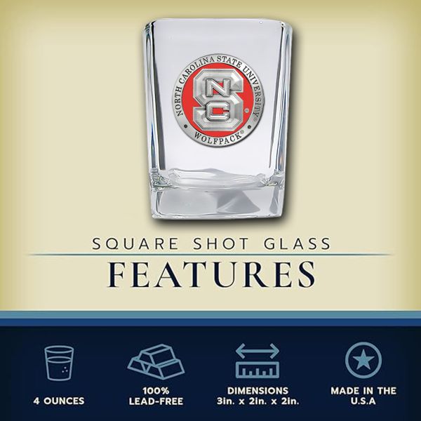 North Carolina State University Wolfpack - Square Shot Glass