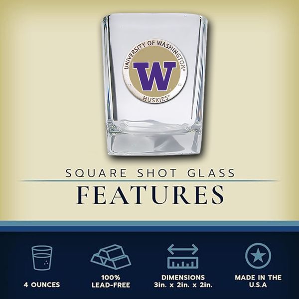 University of Washington Huskies - Square Shot Glass
