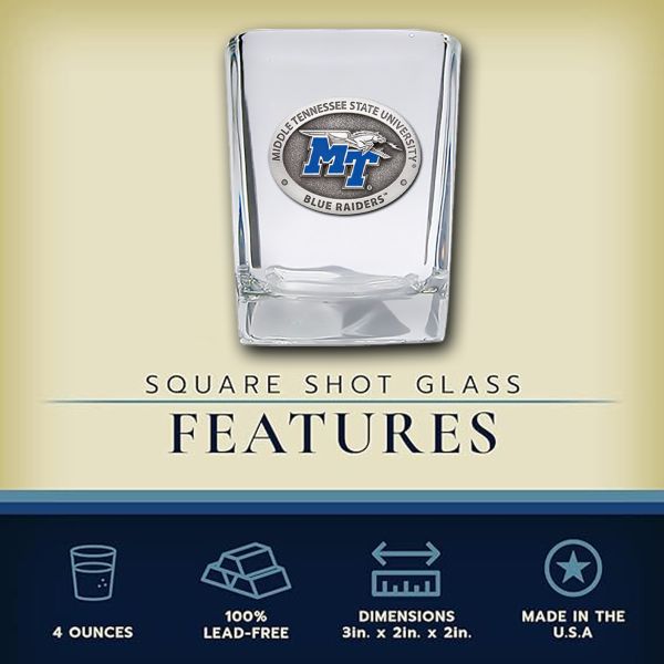 Middle Tennessee State Blue Raiders - Square Shot Glass