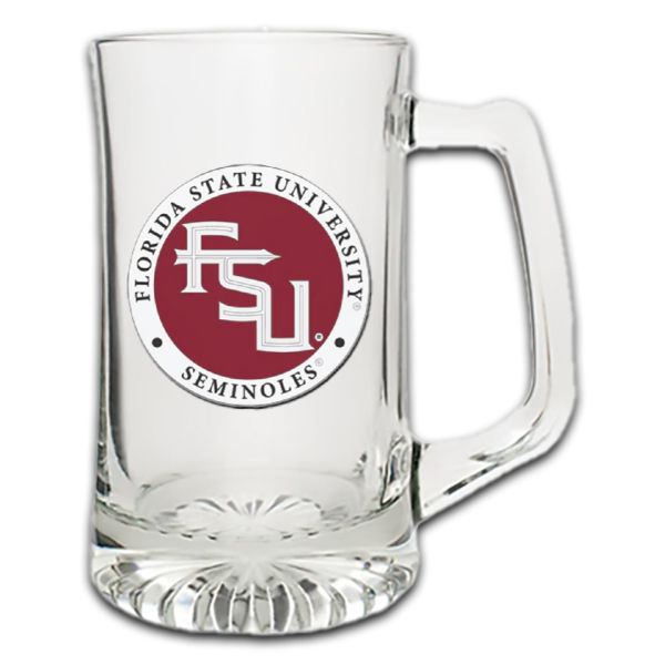 Florida State University Super Beer Stein Glass