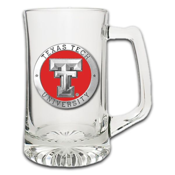 Texas Tech Super Beer Stein Glass