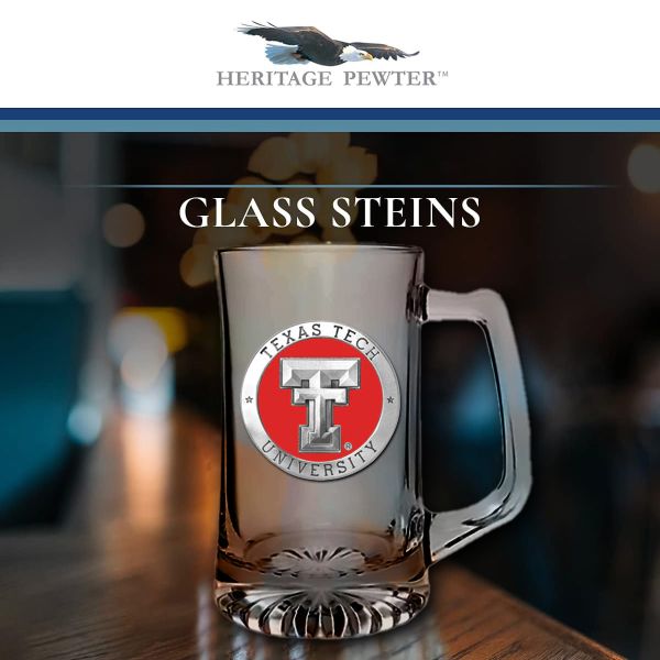 Texas Tech Super Beer Stein Glass
