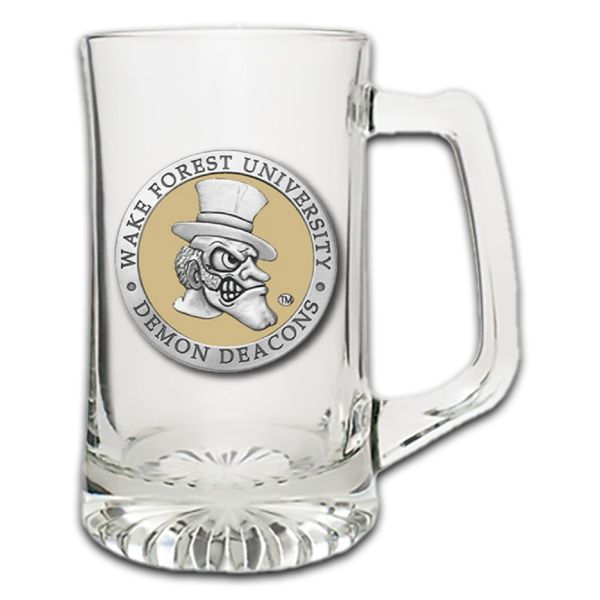 Wake Forest University Demon Deacons Super Beer Stein Glass