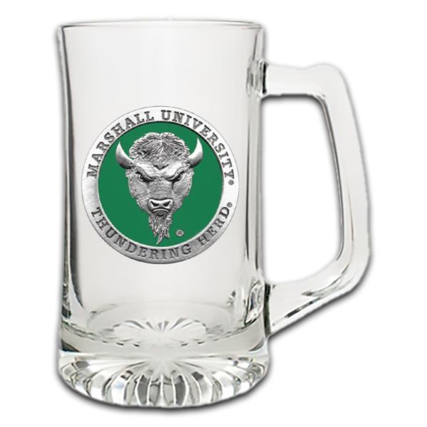 Marshall Thundering Herd Super Beer Stein Glass