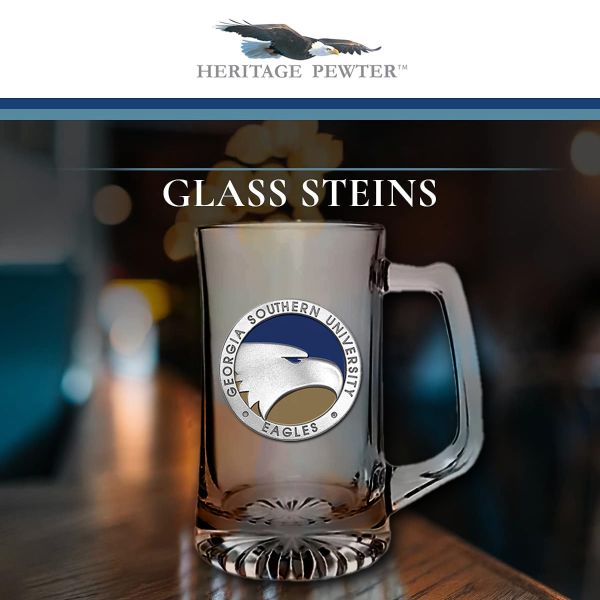 Georgia Southern University Eagles Super Beer Stein Glass