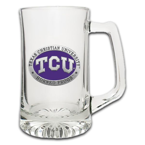 Texas Christian University - Horned Frogs Super Beer Stein Glass