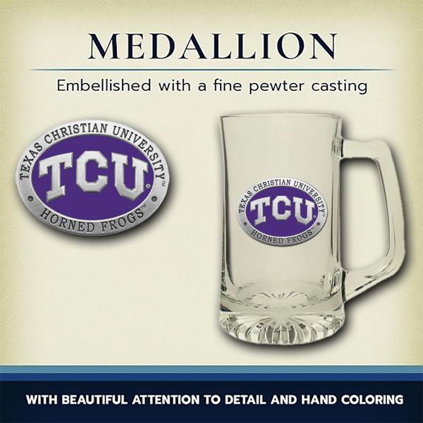 Texas Christian University - Horned Frogs Super Beer Stein Glass