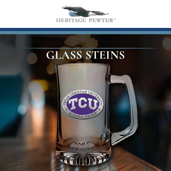 Texas Christian University - Horned Frogs Super Beer Stein Glass
