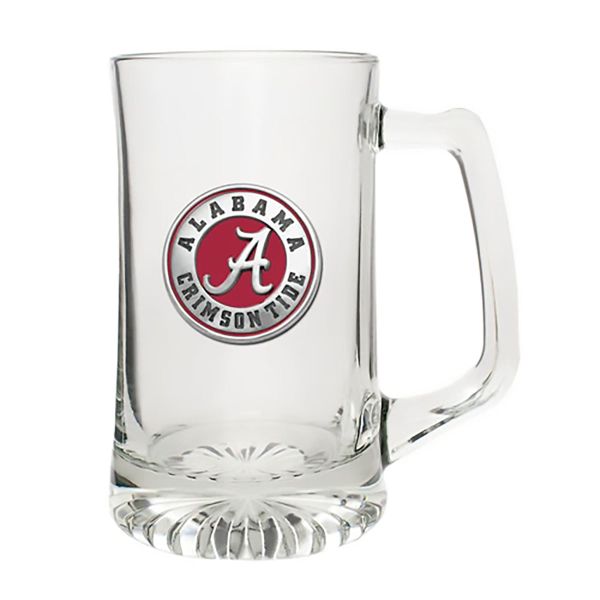 University of Alabama Crimson Super Beer Stein Glass