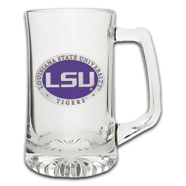 LSU Tigers Super Beer Stein Glass