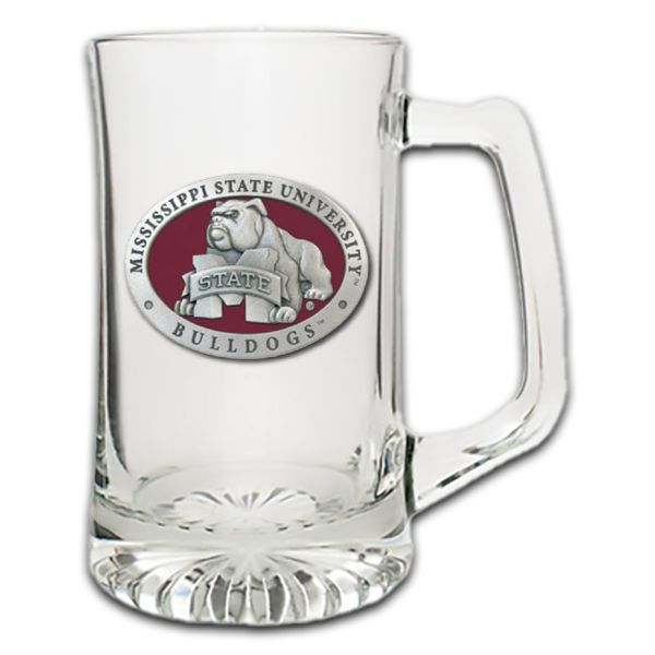 Mississippi State University Bulldogs Super Beer Stein Glass