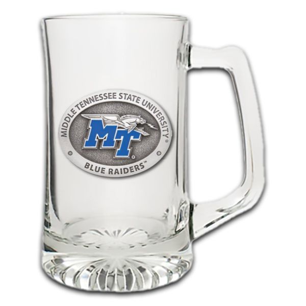 Middle Tennessee State Blue Raiders Super Beer Stein Glass