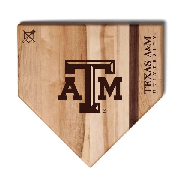 Texas A&M Aggies Baseball Home Plate Cutting Board